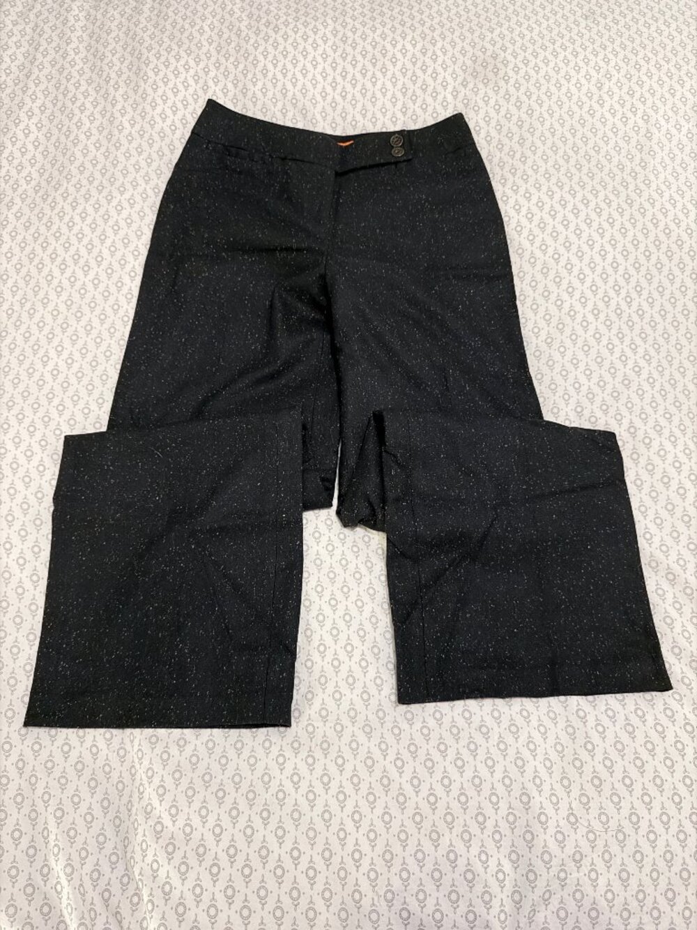NWT Cynthia Steffe women's slacks black sz 10 US Wool blend $220 confetti 30X34